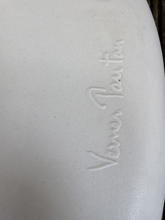 Image 1 of Set aus 2 originalen Vitra Panton Stühlen – Weiß (Matt)