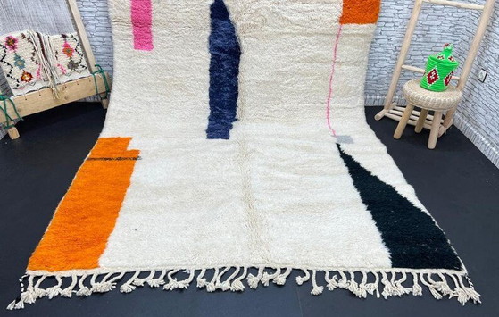 Image 1 of Tapis Boujad personnalisé : authentique tapis berbère marocain multicolore