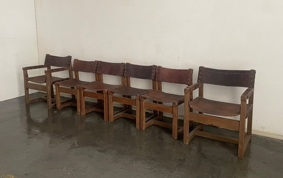 Image 1 of Set van zes eettafels