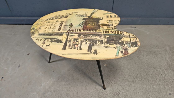 Mid Century Italian Coffee Table, 1950s – Metal, Wood (photo 9 of 9)