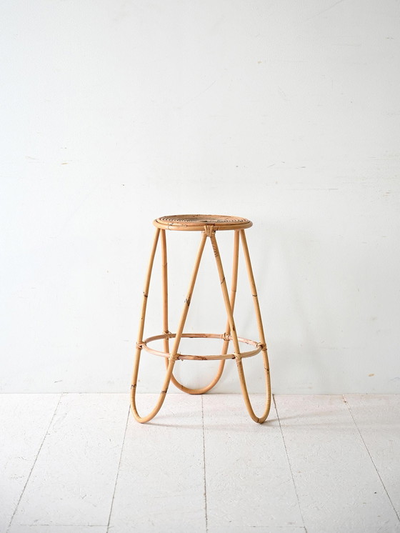 Image 1 of Vintage Bamboe Voetstuk