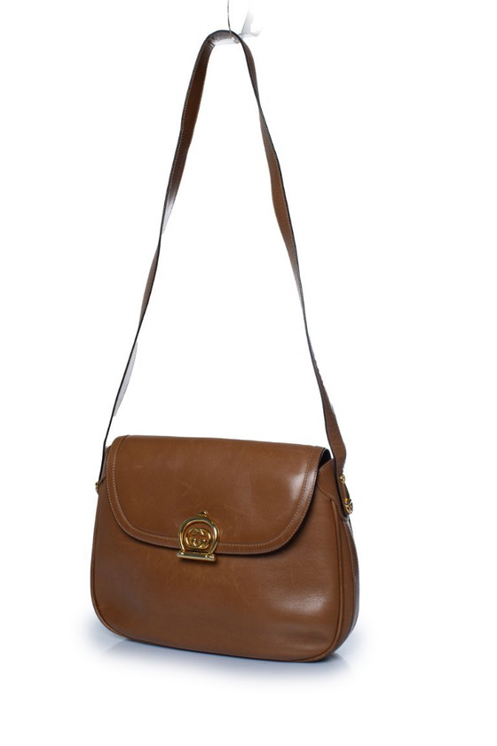 Gucci, Vintage Cognac GG Clasp Bag – Shoulder bags, Calfskin (photo 14 of 15)