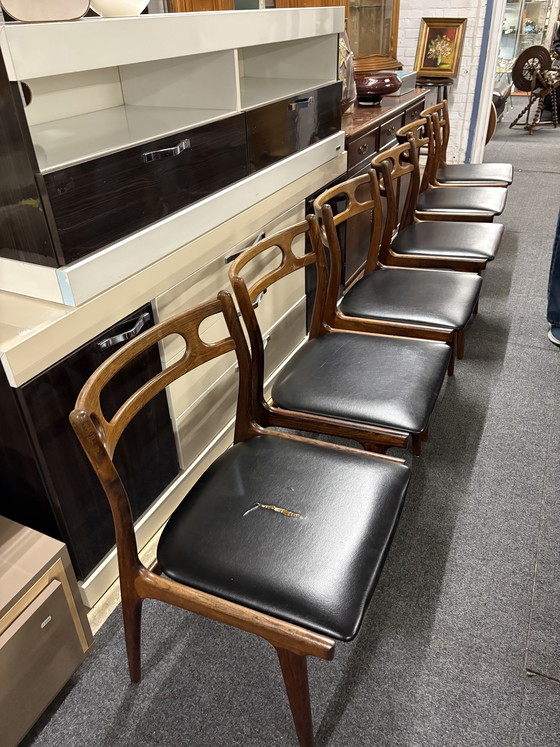 Image 1 of Johannes anderson vintage eetkamerstoelen 6 stuks