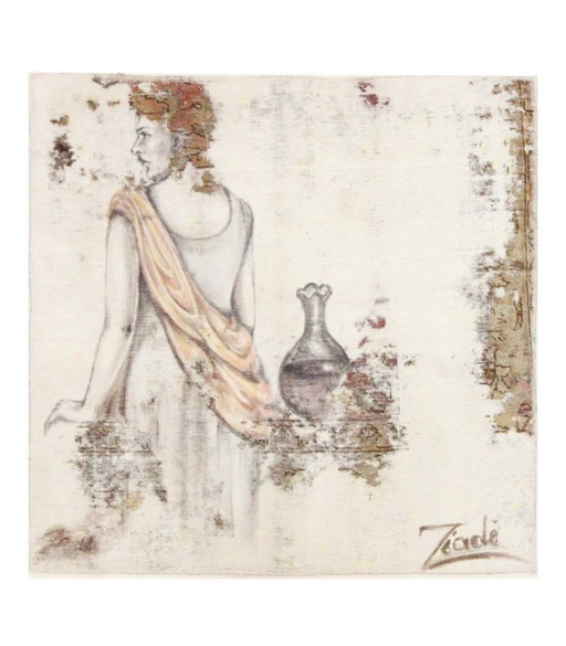 Oriental Hand-knotted Vintage Art Classic & Relief Design 110 x 108 cm Beige Color