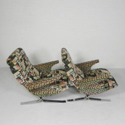 2x fauteuils, Model Copenhague, François Letourneur, 1960