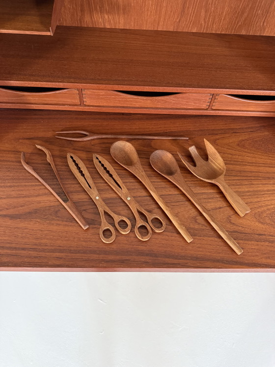 Image 1 of Utensili da cucina vintage in teak danese anni '60