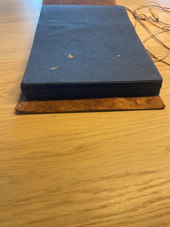 Image 1 of Handgemaakt Rood leren Fotoalbum 