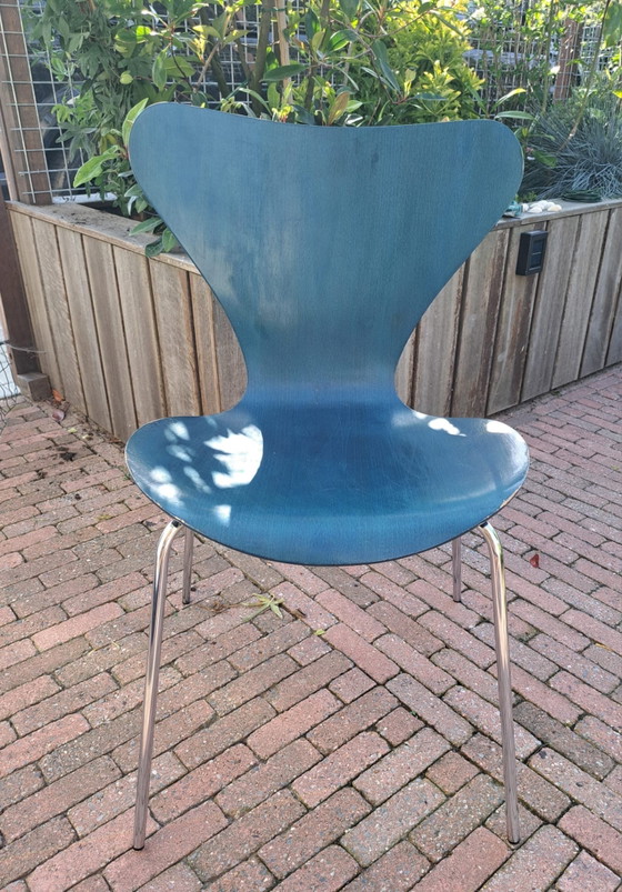 Image 1 of 3 x Vintage Danish design Fritz Hansen butterfly chair petrol blue marked