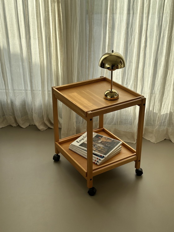 Image 1 of Hyllinge Møbler Trolley Side Table Vintage Danish Roller Table