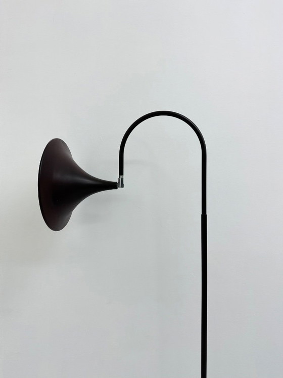 Image 1 of Hala Zeist Trompeten-Stehlampe in Braun, minimalistisch, niederländisches Design der 1970er Jahre