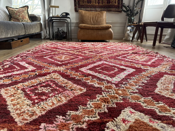 Image 1 of Grand tapis marocain vintage – 281 x 181 cm – Laine à poils longs
