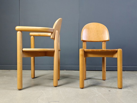 Image 1 of Rainer Daumiller pine wood dining chairs for Hirtshals Savvaerk set of 6, 1980s