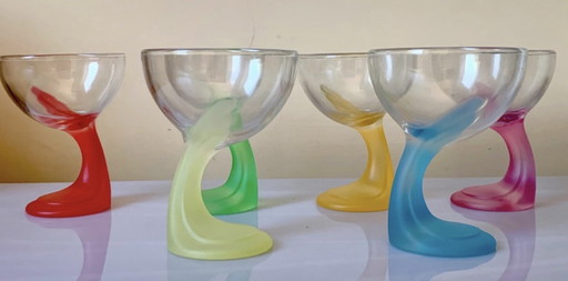 6 Bormioli Rocco Jerba Harlequin / Harlekien Dessert-Coupés