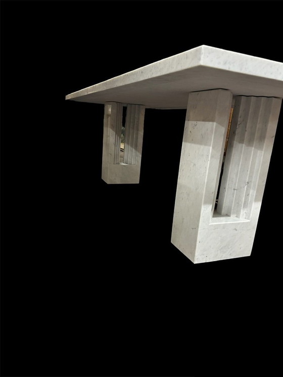 Image 1 of Delfi table in marble by Carlo Scarpa & Marcel Breuer for Simon