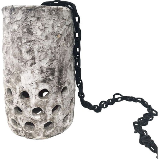 Scandinavian vintage ceramic hanging lamp, 1960