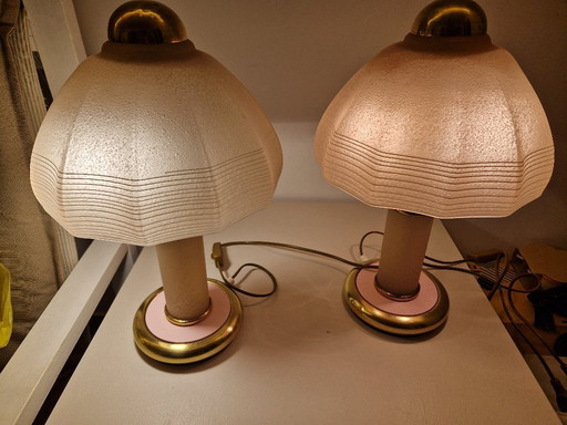 Pair of Abat Jour Fabbian Murano