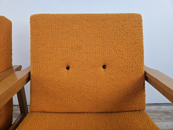 Image 1 of Pair Of 1960S Mid Century Upholstered Armchairs