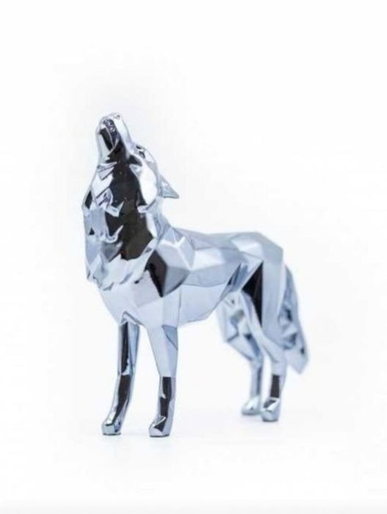 Image 1 of  Richard Orlinski (1966) - Wolf Spirit (Pearl Grey Edition)