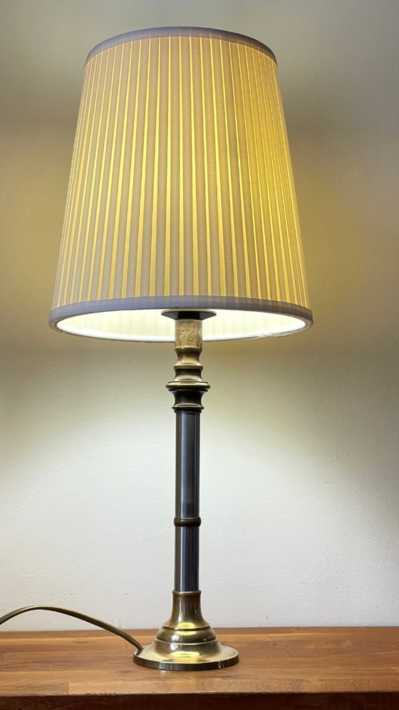 Image 1 of Stahl- und Messinglampe aus den 1970er Jahren
