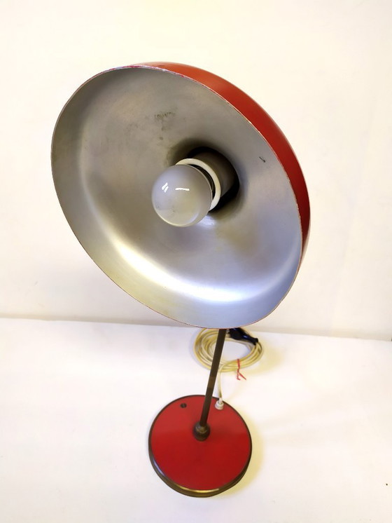 Image 1 of Lampada da tavolo rossa Arredoluce, anni '50