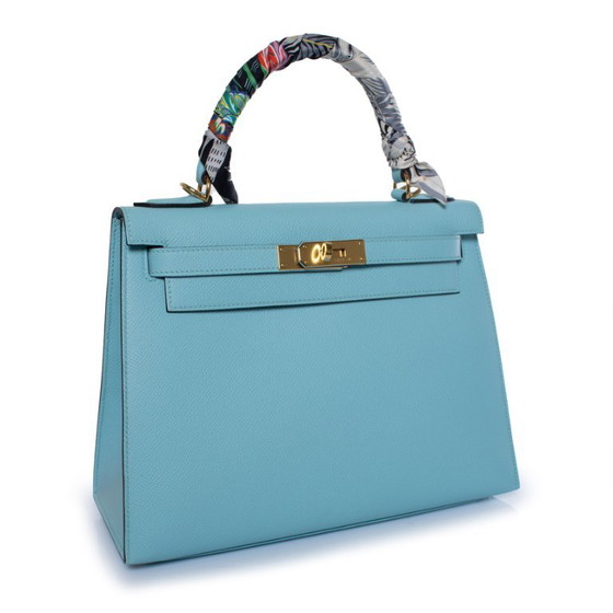 Hermes, Sac Kelly II Sellier 28 Atolón Epsom Bleu – Hermès, Bolsos de mano, Lambskin (photo 4 of 15)