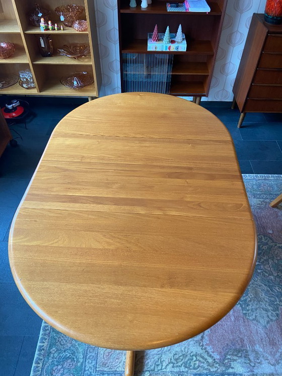 Image 1 of Vintage Danish extendable dining table made of solid teak wood