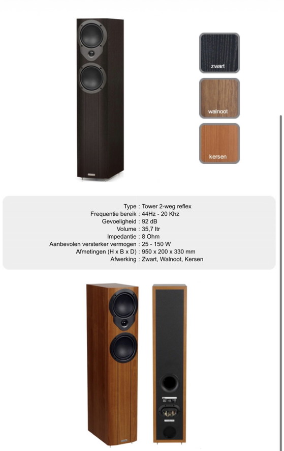 Mission M34i Floor Standing Speakers Set Van 2 – tv-meubelen, Plastic, Textile (photo 14 of 14)