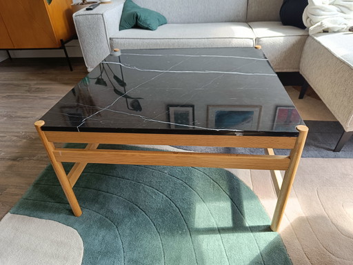 Hubsch Raw Coffee Table Zwart Marmer En Eikenhout - Nog In Doos!