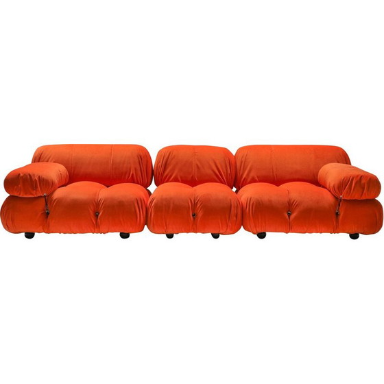 Image 1 of Vintage sectional sofa Camaleonda in bright orange  1970s