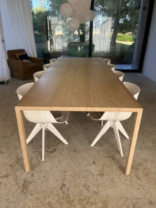Arco slim design table oak wood
