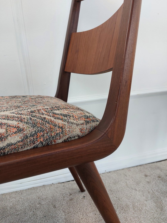 Image 1 of Juego de 4 sillas boomerang - estilo moderno de mediados de siglo, retapizadas