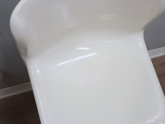 Image 1 of 1970s Kartell Model 4875 Chairs by Carlo Bartoli, White Color, Set of 3
