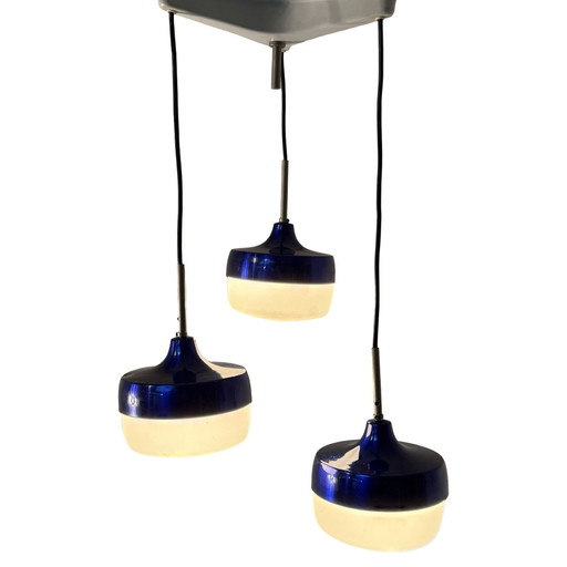 Weltraumzeit-Design / Pop Art - Cascade - Vintage-Hängeleuchte aus den 60er Jahren - Inklusive passendem Baldachin