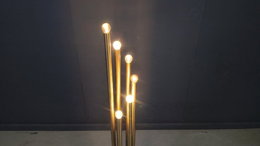 Lampada da terra vintage in ottone, anni '70 – vloerlampen, Metal, Brass