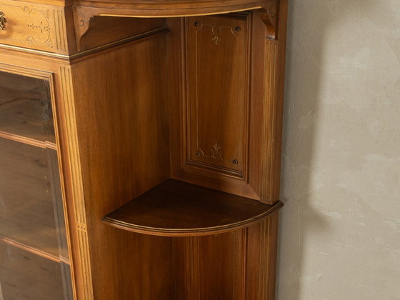 Antiker Gründerzeit-Hochschrank, um 1900 – Schränke, Glass, Wood (photo 10 of 12)