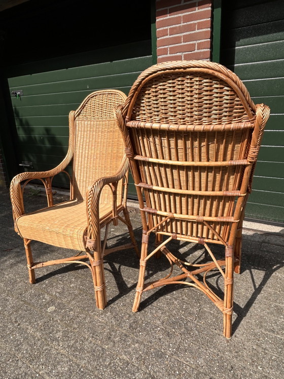 Image 1 of Vintage rotan fauteuils 
