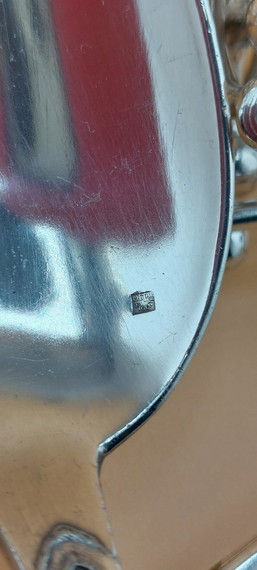 Lot verzilverd oa couvert  messenleggers  eierdopje. 