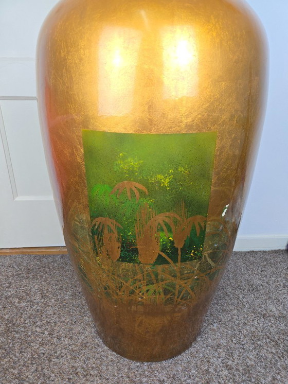 Image 1 of Grande vaso cinese dorato, porcellana cinese