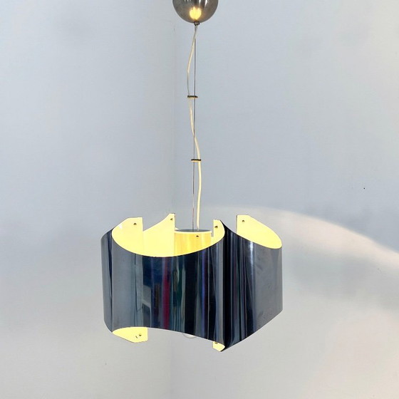 Image 1 of Folded Chromed Chandelier, 1970s