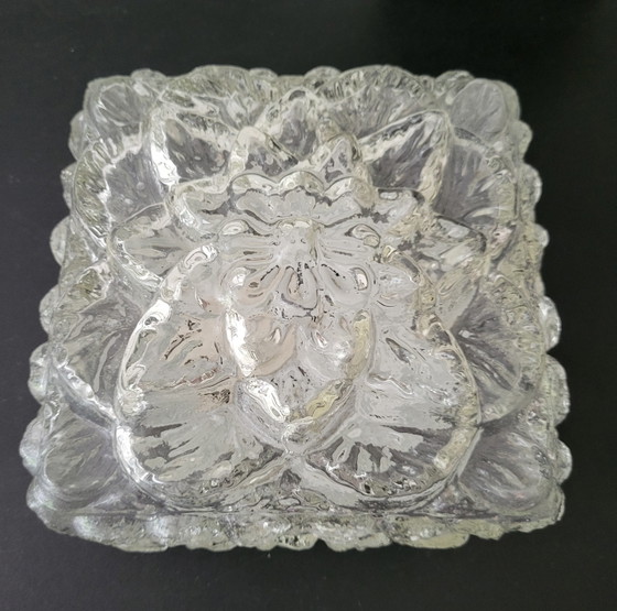 Image 1 of Vintage flower ceiling light from the 1970s.