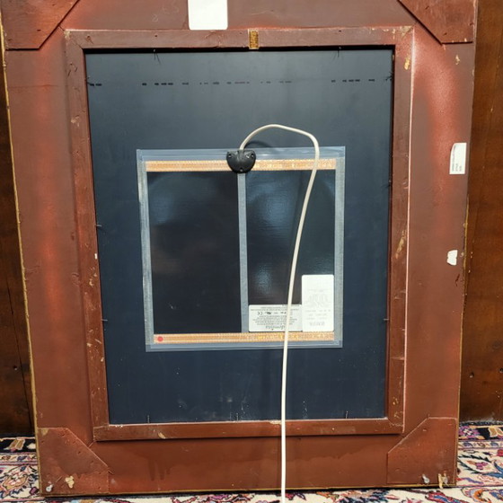 Antique Bathroom Mirror with Heating Element – Glass, Wood (photo 4 of 6)