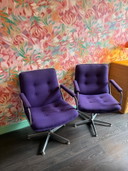 2 sedie da pranzo girevoli vintage Artifort