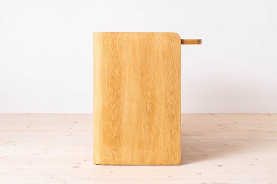 Image 1 of Postmodern Desk, Writing Table by Bohumil Landsman, Oak Veneer, 1970s