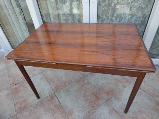 Table en palissandre avec rallonges, années 1960 – eettafels, Wood