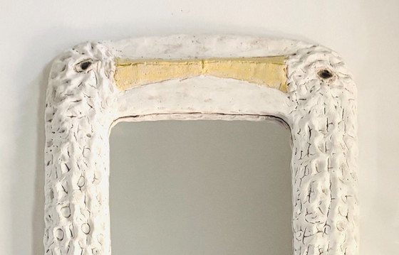 Image 1 of Contemporary French ceramic mirror – Stork by Renzo Maar