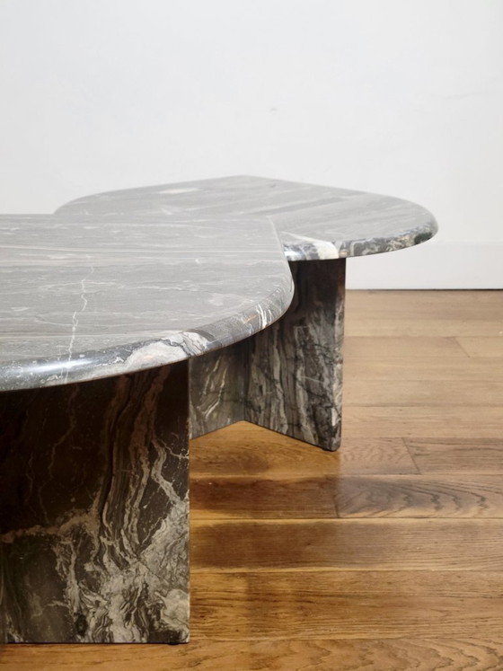 Image 1 of Vintage organically shaped marble side tables, Germany 1970