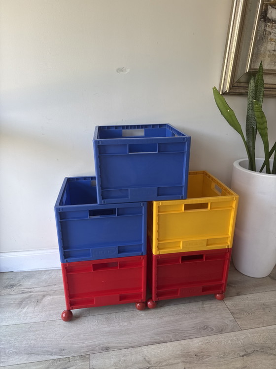 Vintage IKEA MÅRD Opbergboxen – Set Van 5 – Armadi contenitori, Plastic (photo 10 of 14)