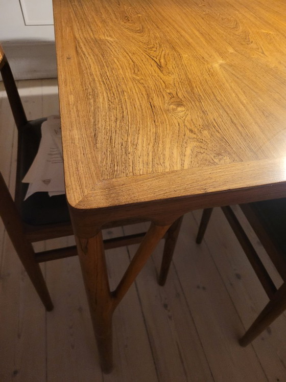 Table à manger, Søren Holm, Danemark années 50, palissandre; 11 x Chaises de salle à manger Erik Wørts, (photo 4 of 5)