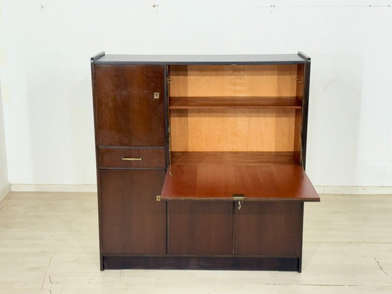 Image 1 of Secrétaire/meuble d'écriture vintage des années 1960 – Acajou