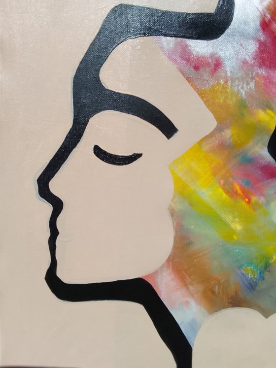 Image 1 of Acrylic painting "hue-man"